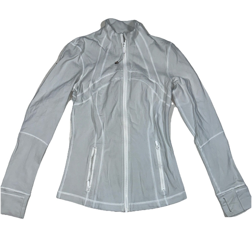 Lululemon Define Jacket Womens 6‎ White Full Zip BBL Running Athletic Luon